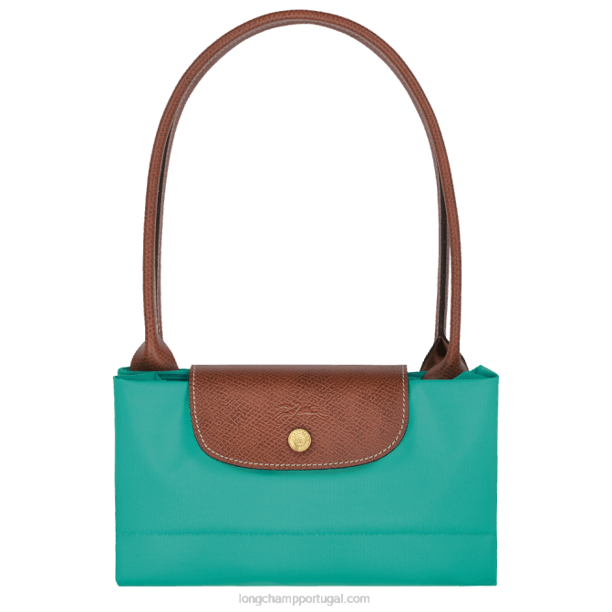 Longchamp 6DPZ418 turquesa mulheres bolsa tote original le pliage l