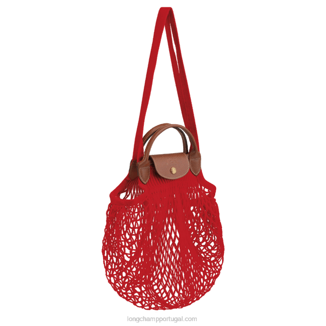 Longchamp 6DPZ4 vermelho mulheres bolsa de malha filet le pliage l