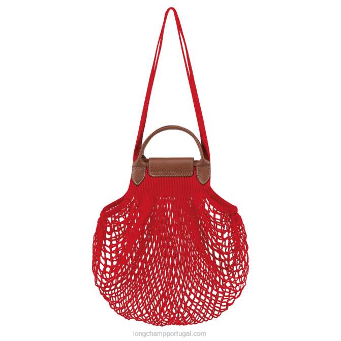 Longchamp 6DPZ4 vermelho mulheres bolsa de malha filet le pliage l