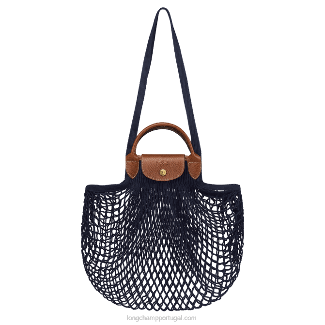 Longchamp 6DPZ5 marinha mulheres bolsa de malha filet le pliage l