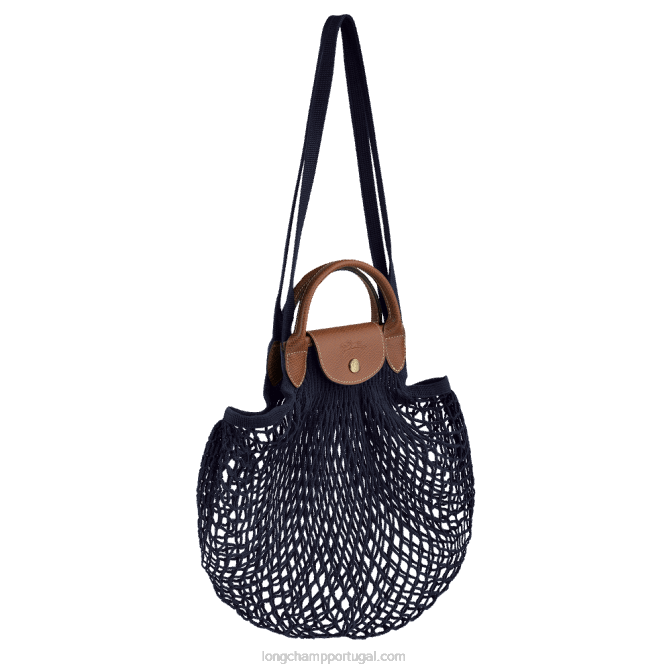 Longchamp 6DPZ5 marinha mulheres bolsa de malha filet le pliage l
