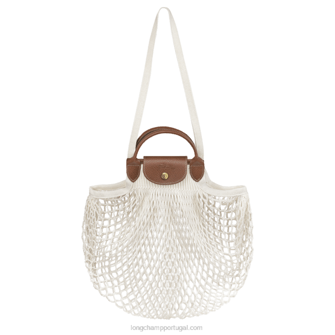 Longchamp 6DPZ66 cru mulheres bolsa de malha filet le pliage l