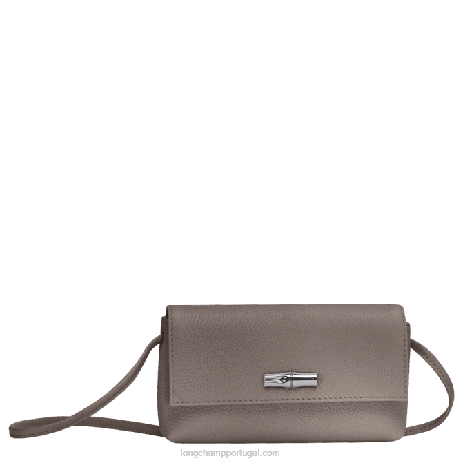 Longchamp 6DPZ11 cinza mulheres embreagem essencial roseau