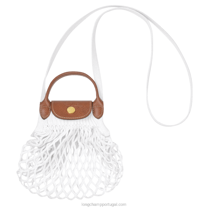 Longchamp 6DPZ19 cru mulheres bolsa de malha filet le pliage xs