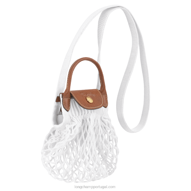 Longchamp 6DPZ19 cru mulheres bolsa de malha filet le pliage xs
