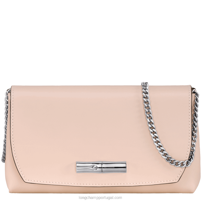 Longchamp 6DPZ249 Rosa pálido mulheres bolsa roseau