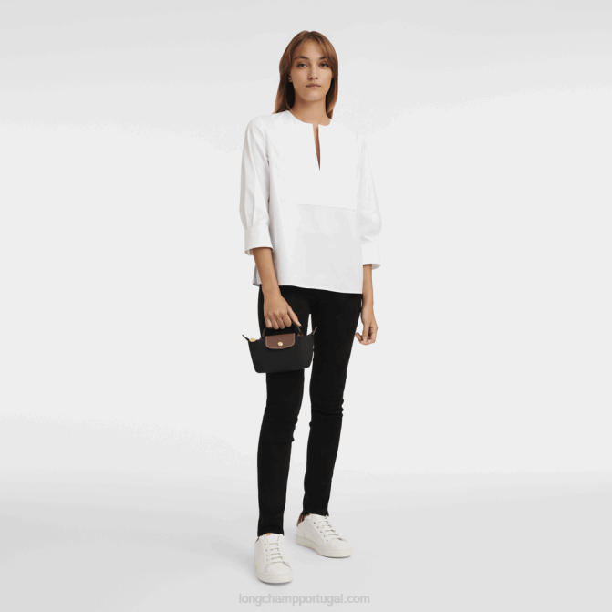 Longchamp 6DPZ662 preto mulheres bolsa original le pliage com alça