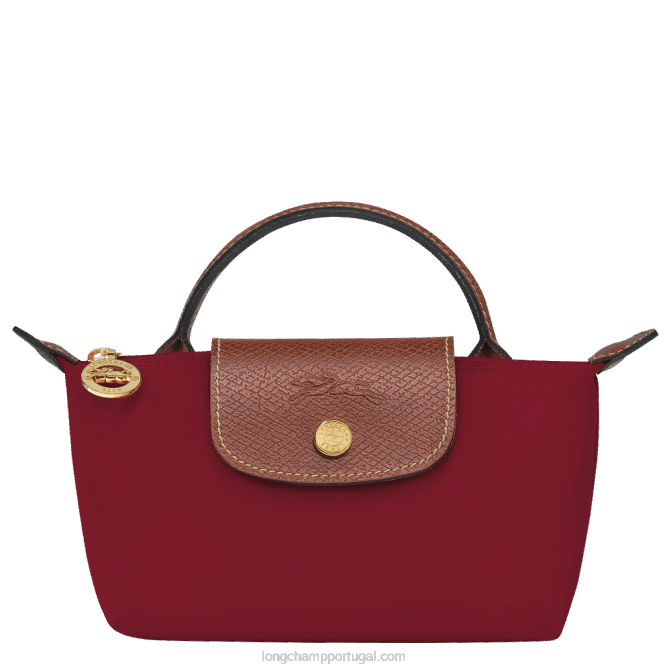 Longchamp 6DPZ664 vermelho mulheres bolsa original le pliage com alça