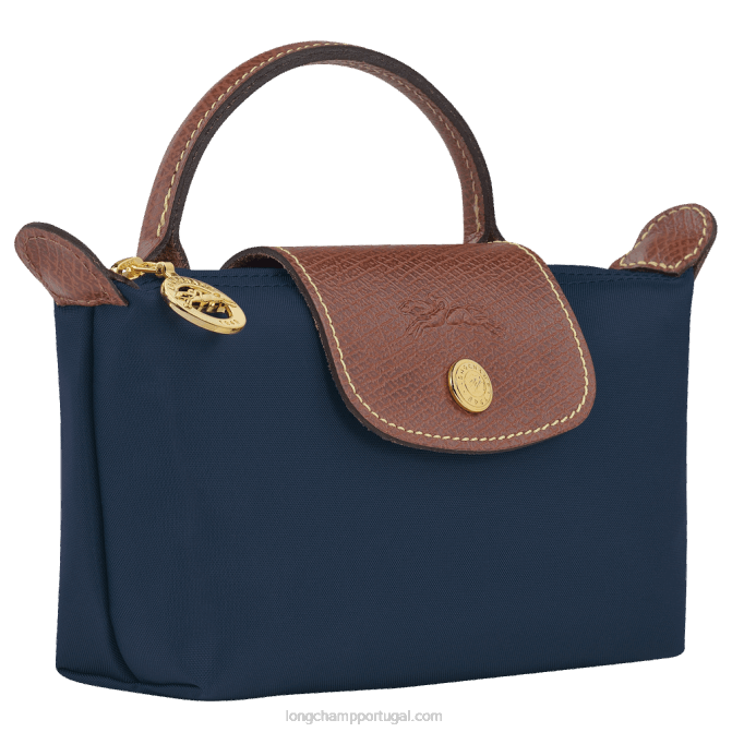 Longchamp 6DPZ665 marinha mulheres bolsa original le pliage com alça