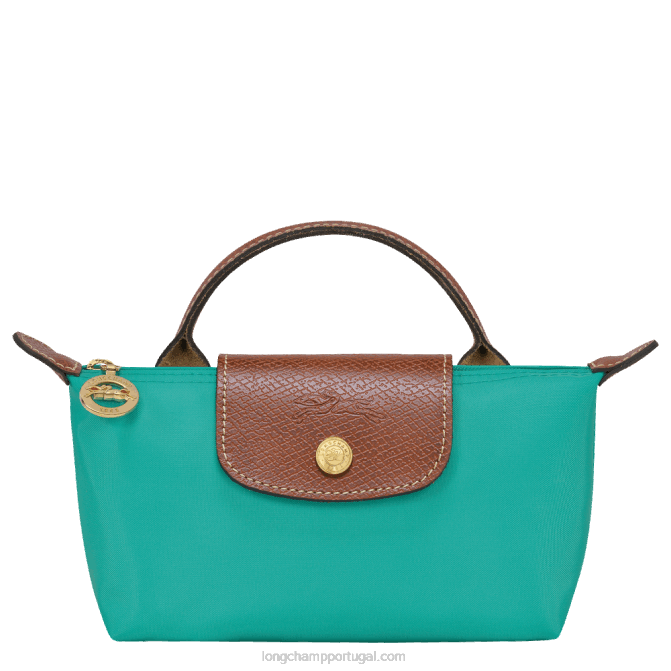 Longchamp 6DPZ666 turquesa mulheres bolsa original le pliage com alça