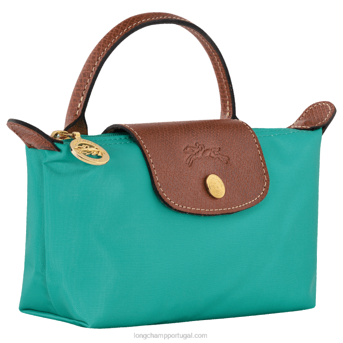 Longchamp 6DPZ666 turquesa mulheres bolsa original le pliage com alça