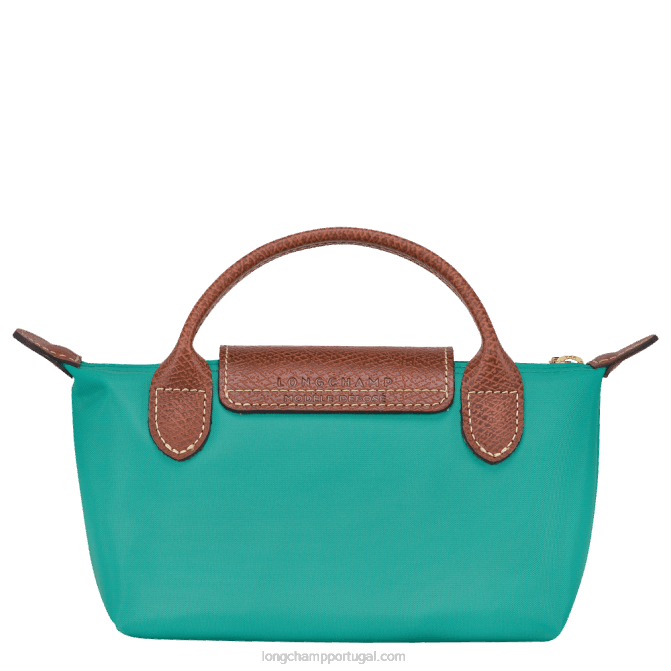 Longchamp 6DPZ666 turquesa mulheres bolsa original le pliage com alça