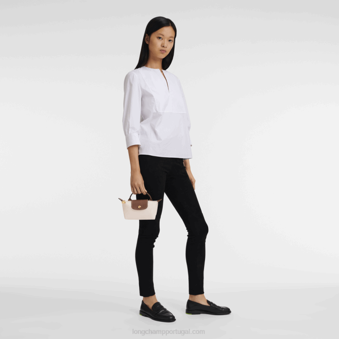 Longchamp 6DPZ667 papel mulheres bolsa original le pliage com alça
