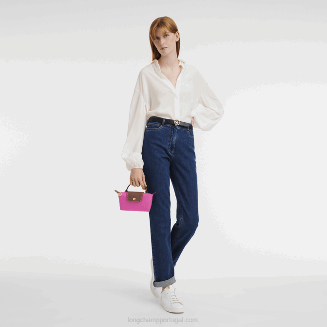 Longchamp 6DPZ668 doce mulheres bolsa original le pliage com alça