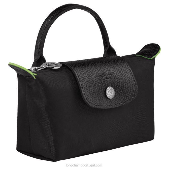 Longchamp 6DPZ669 preto mulheres bolsa le pliage verde com alça