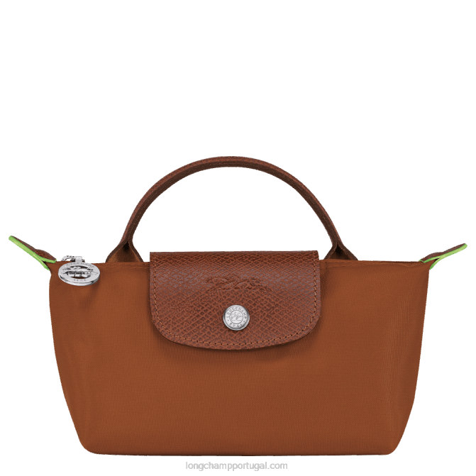 Longchamp 6DPZ671 conhaque mulheres bolsa le pliage verde com alça
