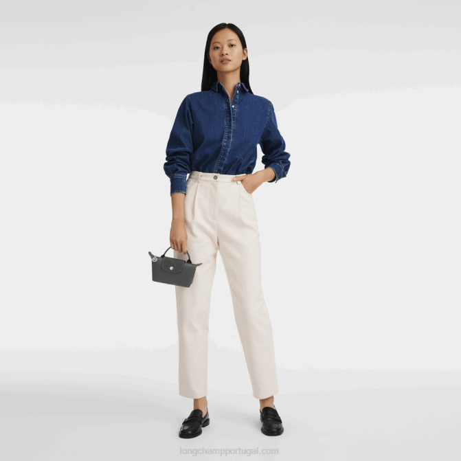 Longchamp 6DPZ672 grafite mulheres bolsa le pliage verde com alça