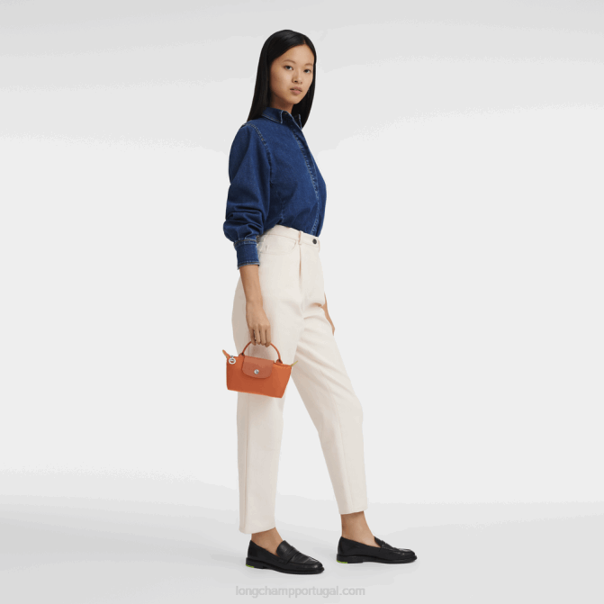 Longchamp 6DPZ674 carot mulheres bolsa le pliage verde com alça