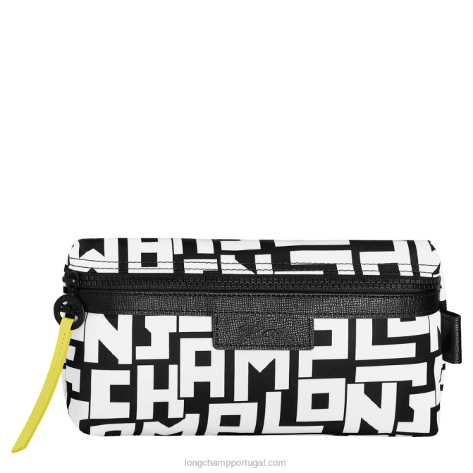 Longchamp 6DPZ677 Preto branco mulheres bolsa lgp le pliage