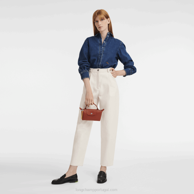 Longchamp 6DPZ679 terracota mulheres bolsa city com alça le pliage
