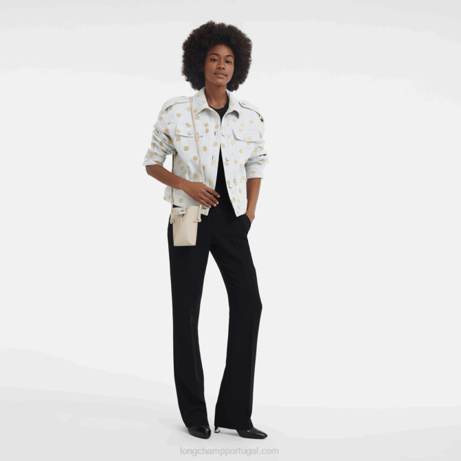 Longchamp 6DPZ686 papel mulheres capa de telefone roseau com renda