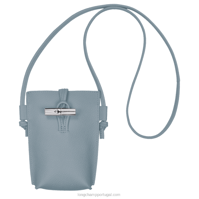 Longchamp 6DPZ687 nuvem azul mulheres capa de telefone roseau com renda