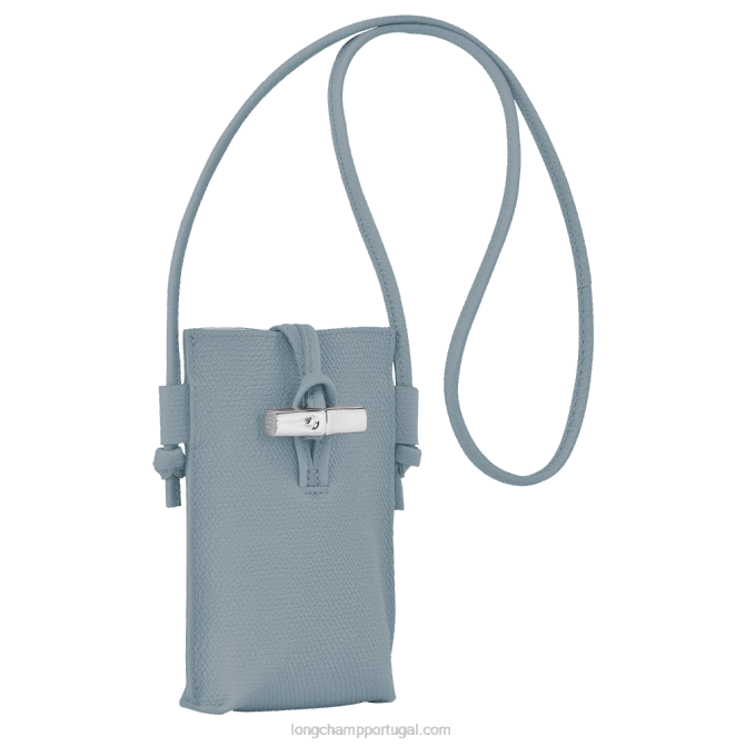 Longchamp 6DPZ687 nuvem azul mulheres capa de telefone roseau com renda