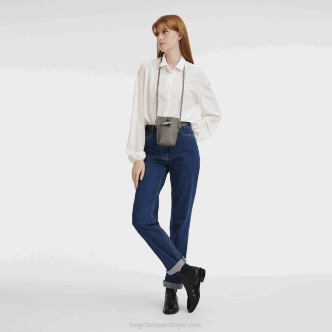 Longchamp 6DPZ688 rola mulheres capa de telefone roseau com renda