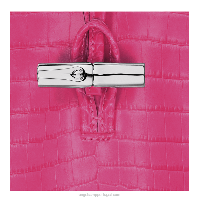 Longchamp 6DPZ689 fúcsia mulheres capa de telefone roseau croco com renda