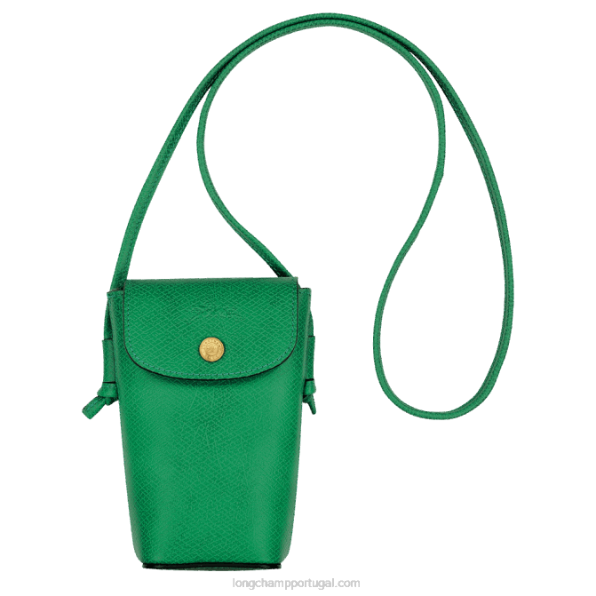 Longchamp 6DPZ709 verde mulheres capa de telefone epure com renda de couro