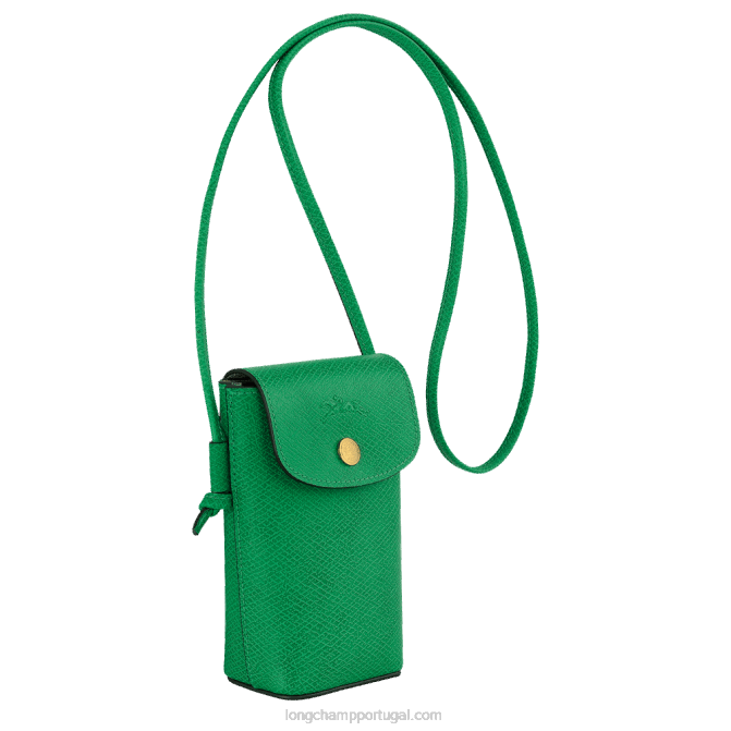 Longchamp 6DPZ709 verde mulheres capa de telefone epure com renda de couro