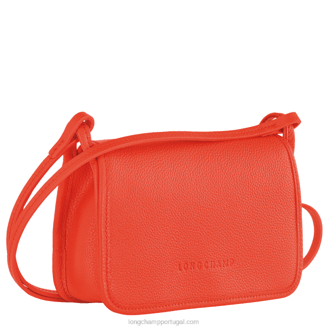 Longchamp 6DPZ328 laranja mulheres carteira Le Foulonne com corrente