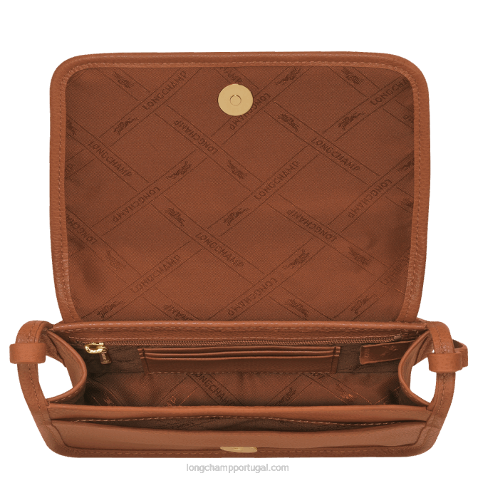 Longchamp 6DPZ329 caramelo mulheres carteira Le Foulonne com corrente