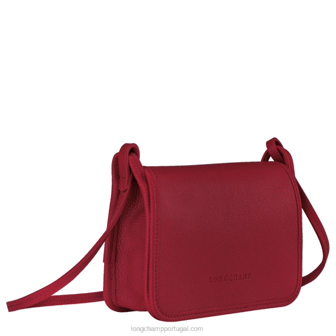 Longchamp 6DPZ330 vermelho mulheres carteira Le Foulonne com corrente