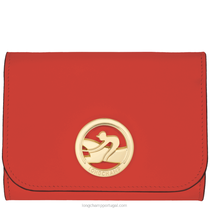 Longchamp 6DPZ555 laranja mulheres carteira box trot
