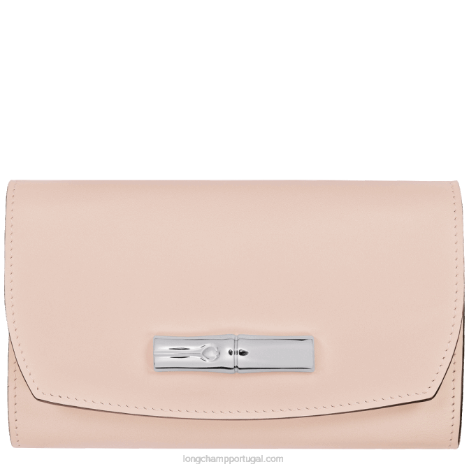 Longchamp 6DPZ564 Rosa pálido mulheres carteira roseau