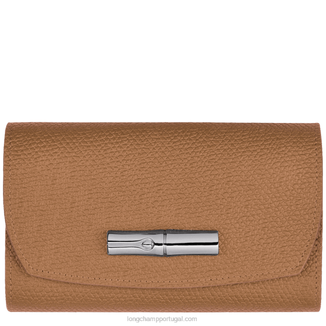Longchamp 6DPZ576 natural mulheres carteira roseau