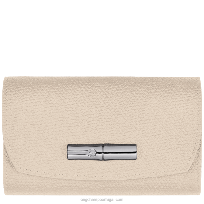 Longchamp 6DPZ578 papel mulheres carteira roseau