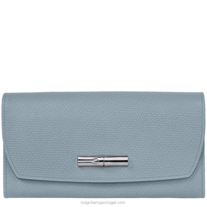 Longchamp 6DPZ591 nuvem azul mulheres carteira continental roseau