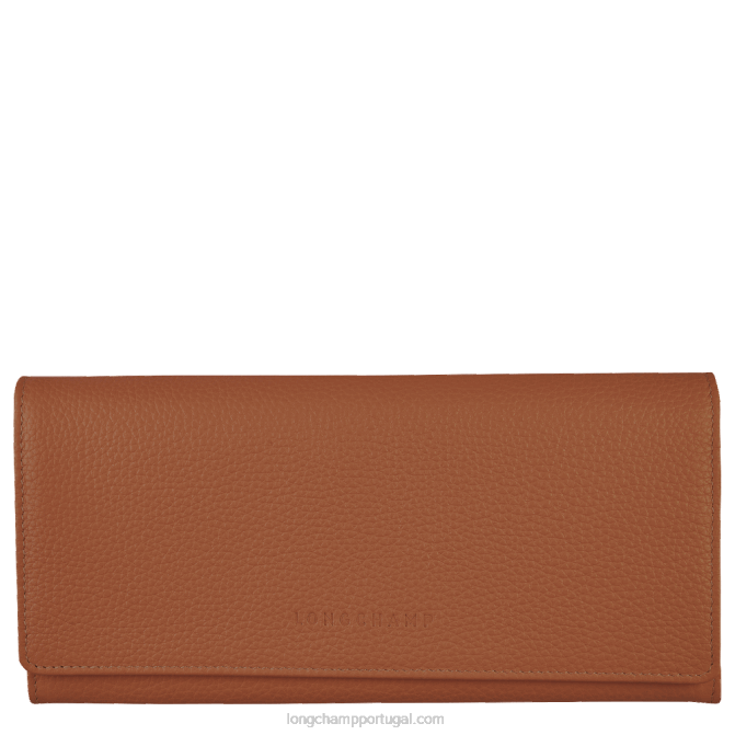 Longchamp 6DPZ604 caramelo mulheres carteira continental Le Foulonne
