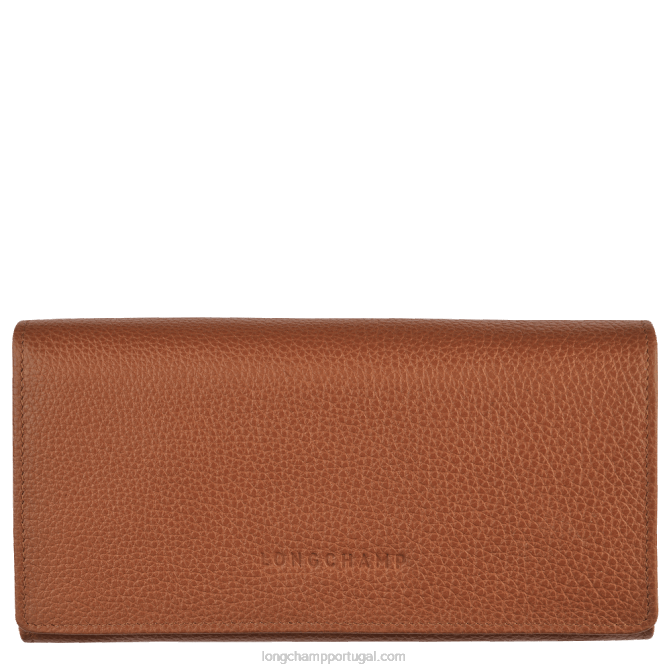 Longchamp 6DPZ610 caramelo mulheres carteira continental Le Foulonne