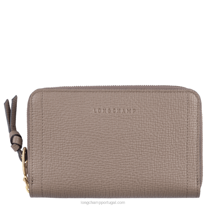 Longchamp 6DPZ615 taupe mulheres carteira de caixa de correio
