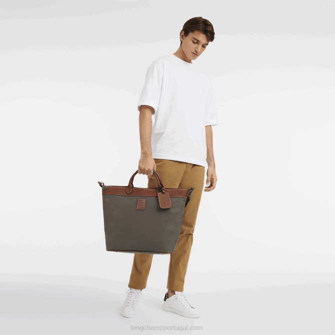 Longchamp 6DPZ763 marrom mulheres bolsa de viagem boxford s