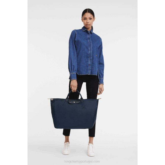Longchamp 6DPZ790 marinha mulheres mala de viagem verde le pliage s