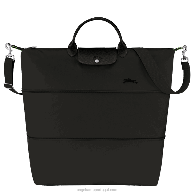 Longchamp 6DPZ800 preto mulheres bolsa de viagem verde le pliage expansível