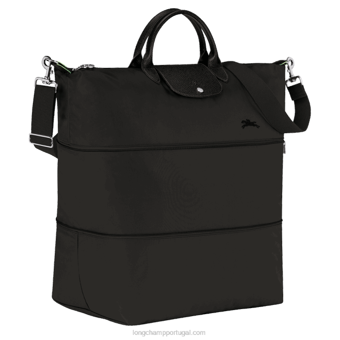 Longchamp 6DPZ800 preto mulheres bolsa de viagem verde le pliage expansível