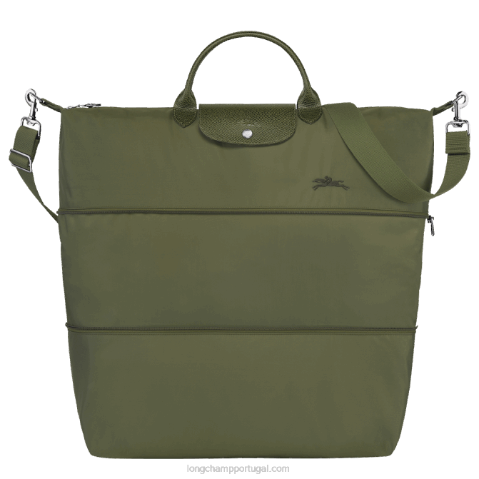 Longchamp 6DPZ801 floresta mulheres bolsa de viagem verde le pliage expansível