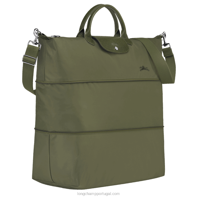Longchamp 6DPZ801 floresta mulheres bolsa de viagem verde le pliage expansível