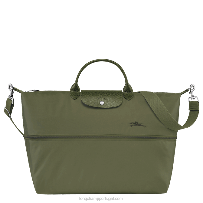 Longchamp 6DPZ801 floresta mulheres bolsa de viagem verde le pliage expansível