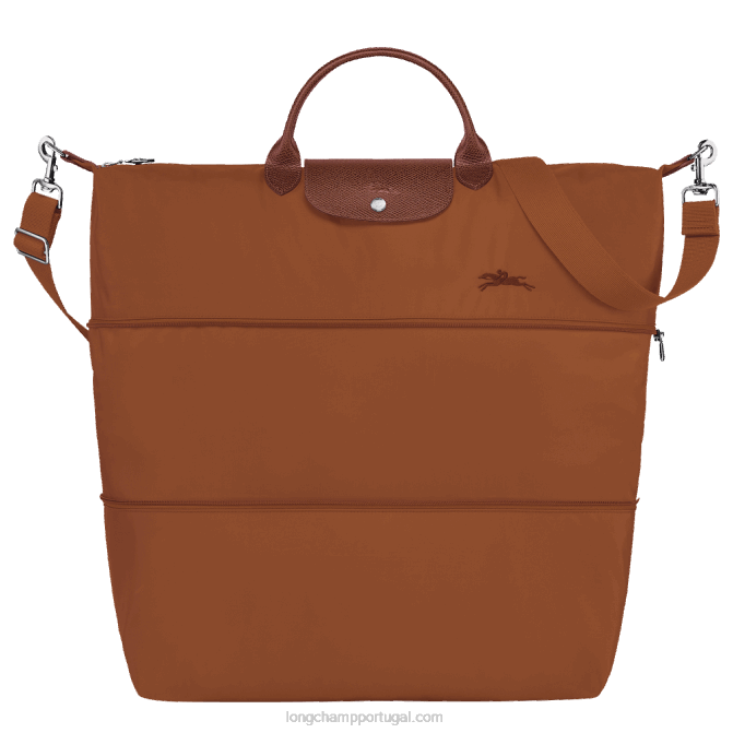 Longchamp 6DPZ802 conhaque mulheres bolsa de viagem verde le pliage expansível
